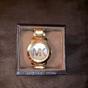 MK gold plated watch